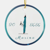 テコンドー空手カンフー武術アーツガールズ名 セラミックオーナメント (正面)