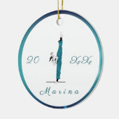 テコンドー空手カンフー武術アーツガールズ名 セラミックオーナメント (左)