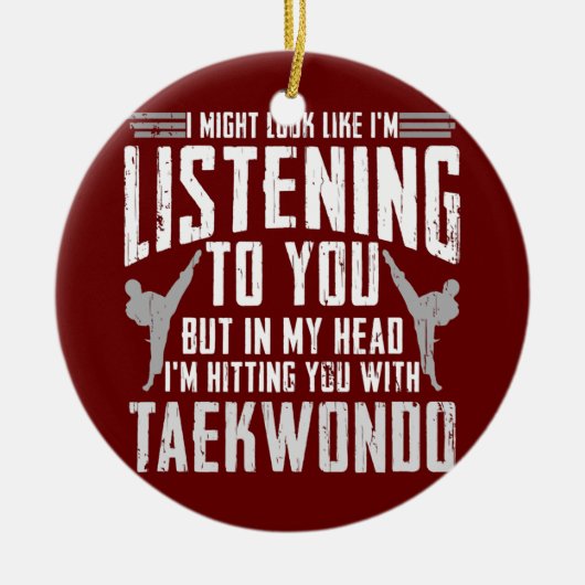 テコンドー自衛武術アーツコリアン セラミックオーナメント (正面)