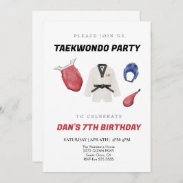 テコンドー誕生日の招待状 招待状