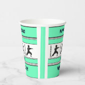 テコンドー誕生日ギフトテコンドガールプレイヤーパップ 紙コップ (右)