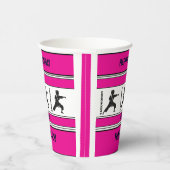 テコンドー誕生日ギフトテコンドガールプレーヤー 紙コップ (右)