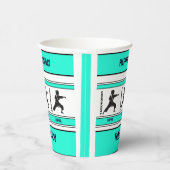 テコンドー誕生日ギフトテコンドガールプレーヤー 紙コップ (右)