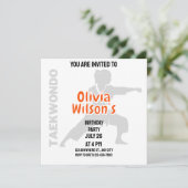 テコンドー誕生日パーティー、テコンドー女子プレーヤー 招待状 (スタンド正面)