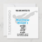 テコンドー誕生日パーティー、テコンドー棋士 招待状 (正面)