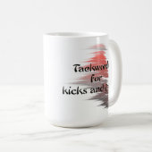 テコンドー蹴とグリン旅行コーヒーマグ コーヒーマグカップ (正面右)
