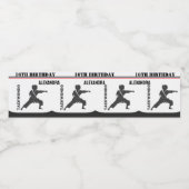 テコンドー選手、誕生日ガール、チーム空手 ペットボトルラベル (シングルラベル)