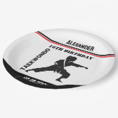 テコンドー選手、誕生日ギフト、チーム空手 ペーパープレート (アングル)