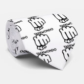 テコンドー黒いアイコン ネクタイ (ロール)