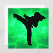 テコンド女子誕生パーティー 招待状 (正面/裏面)