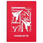 テコンド武術アーツスポーツ用語 クリップボード (裏面)