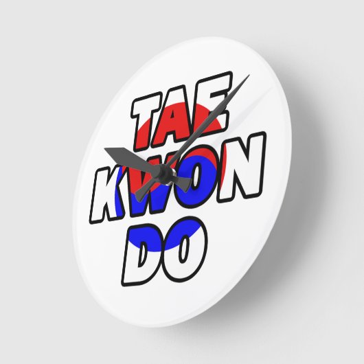 テコンド ラウンド壁時計 (傾斜)