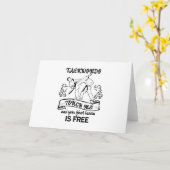 テコンドTouch私と最初のレッスンは無料です カード (黄色い花)