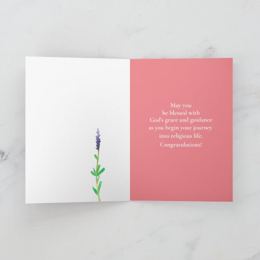 テサロニケの聖書の修道女になれたおめでとう カード (内部)