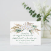 テサロニケ聖書の詩のやる気を起こさせる葉書 ポストカード (スタンド正面)