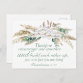 テサロニケ聖書の詩のやる気を起こさせる葉書 ポストカード (正面/裏面)