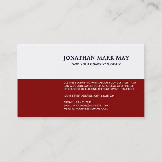 テサン国旗、テキサス州 名刺 (裏面)