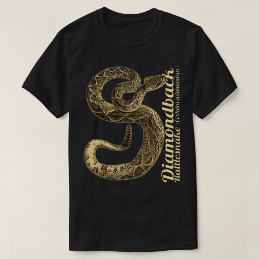 テサン・ラトルズナケCrotalus atrox adamanteus Tシャツ (デザイン正面)