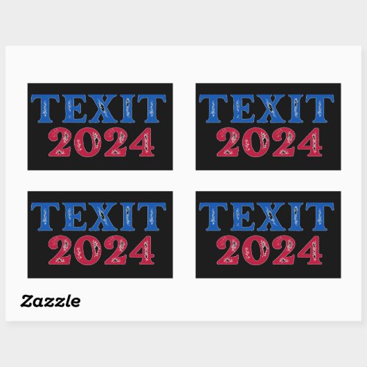 テシット2024テキサス州 長方形シール (シート)