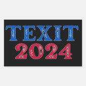 テシット2024テキサス州 長方形シール (正面)