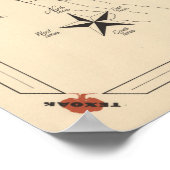 テシャンの州の統一された地図(テキサス州) ポスター (角)