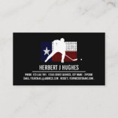 テシャン国旗、ホッケープレーヤー、ホッケーコーチの写真 名刺 (正面)