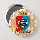テシン語 – ティチーノ語 – Schweiz - Svizzzeraボタン 缶バッジ (正面&裏面)
