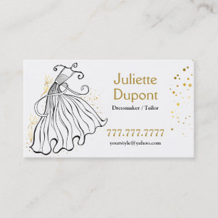 テスタイリッシュイラドレスメーカー金ゴールド結婚のサロン 名刺