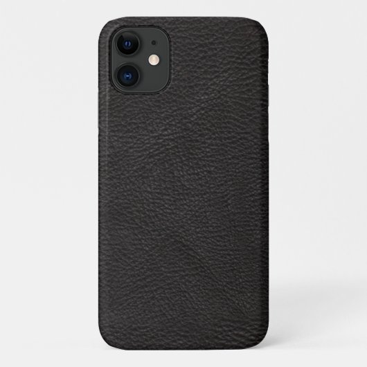 テスタイリッシュクスチャ付き黒革 Case-Mate iPhoneケース (裏面)