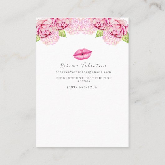 テスターカード-口紅の材料見本カード-多くのサイズ! ロイヤリティカード (裏面)