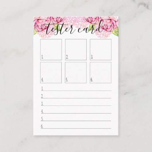 テスターカード-口紅の材料見本カード-多くのサイズ! 名刺 (正面)