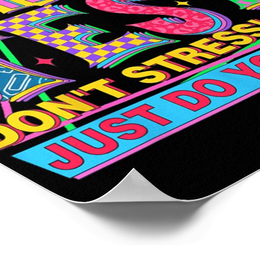 テストがストレスやる気を起こさせる先生テストを行わない ポスター (角)