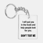 テストしない キーホルダー (正面左)