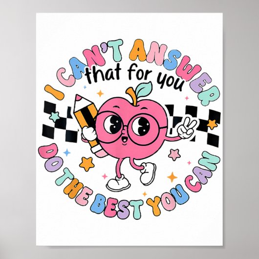 テストできる事は最高の答えられない ポスター (正面)