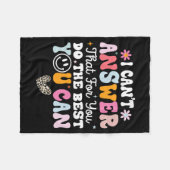 テストできる事を行う事で最高のは答えられない フリースブランケット (正面(横))