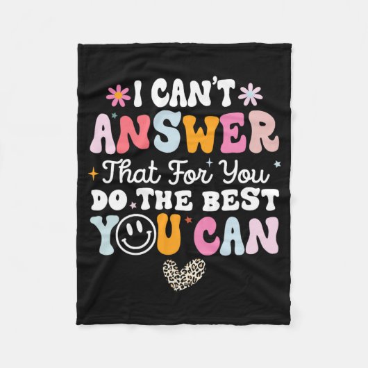 テストできる事を行う事で最高のは答えられない フリースブランケット (正面)