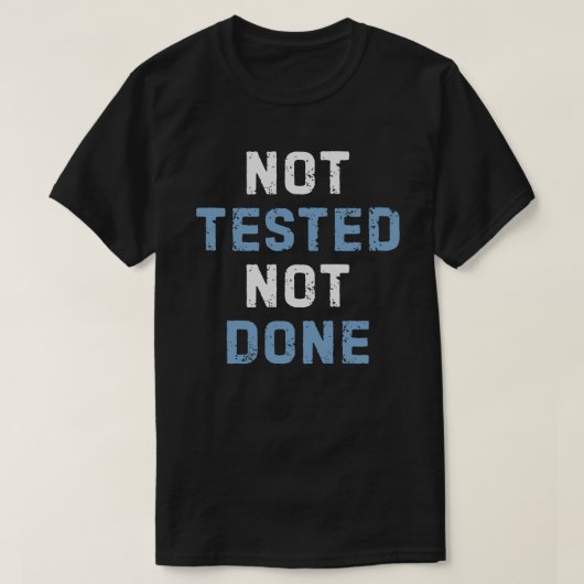 テストなし – プログラミングおもしろいテストDevelo Tシャツ (デザイン正面)