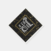 テストに合格して最高の金ゴールド紙吹雪を得た スタンダードカクテルナプキン (角)