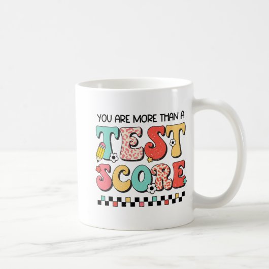 テストのスコア先生テスト以上の日 コーヒーマグカップ (右)