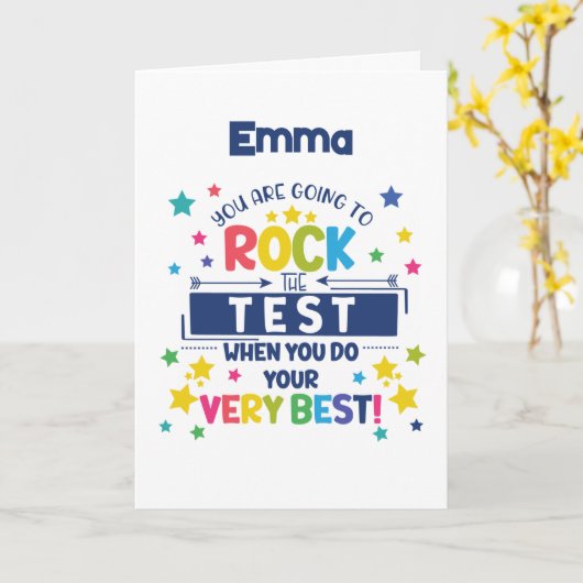 テストのロック – 統計 カード (黄色い花)