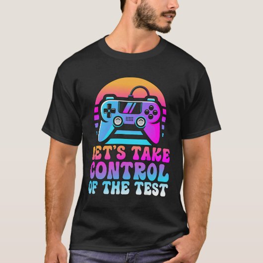 テストの制御を取得 – ゲーム愛好家テスト日 Tシャツ (正面)