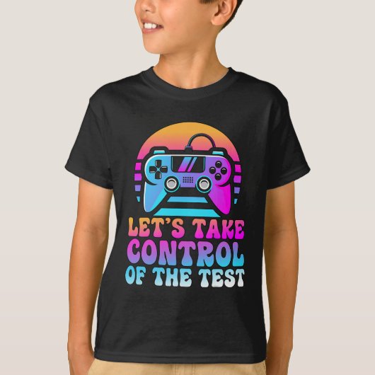 テストの制御を取得 – ゲーム愛好家テスト日 Tシャツ (正面)