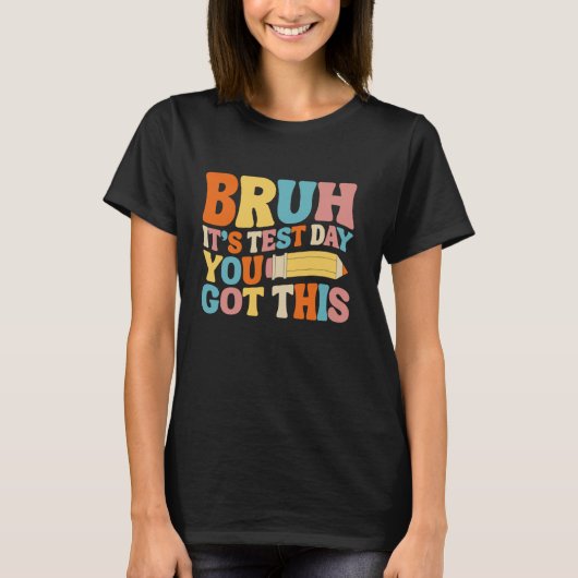 テストの日だよ、頑張って！テストGroovy Tea Tシャツ (正面)