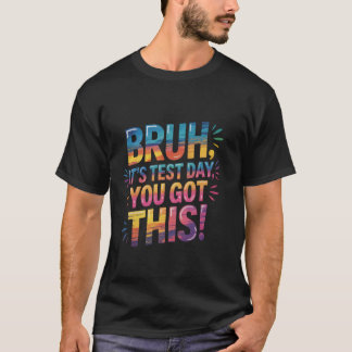 テストの日だ、やったね！面白い先生のスタッド Tシャツ