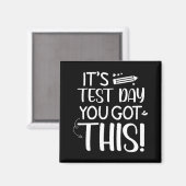 テストの日だ、試験の日、君ならできる、教師のスチュ マグネット (正面/裏面)