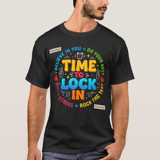 テストの日ですよ 着実に結果を出そう Tシャツ (正面)