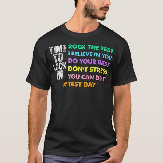 テストの日 やるぞ先生 Tシャツ (正面)