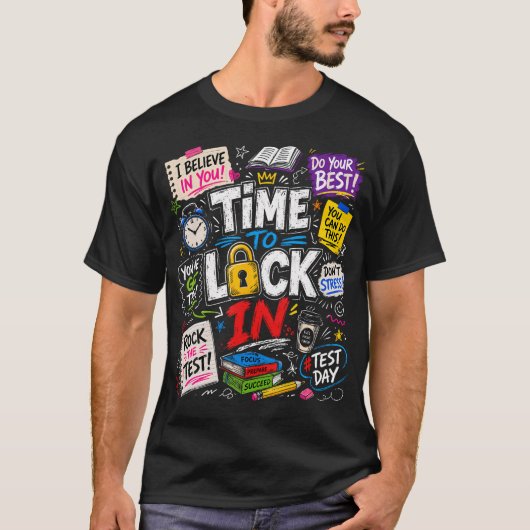 テストの日 教員 試験日 Tシャツ (正面)