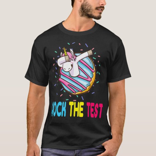 テストの日TシャツUnicorn年度末教え Tシャツ (正面)