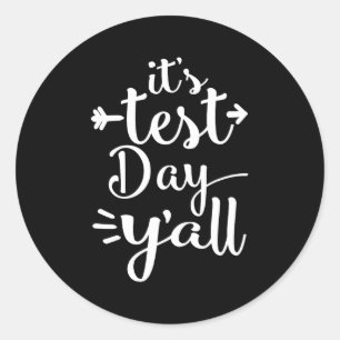 テストの日Yallテスト日- Teacher Shirt ラウンドシール